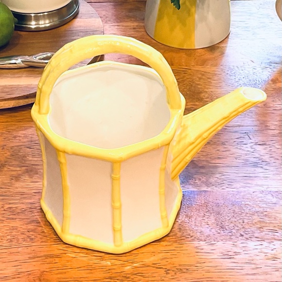 Fitz and Floyd Ceramic Bamboo Watering Can / Planter  💦🌼 - Picture 2 of 6